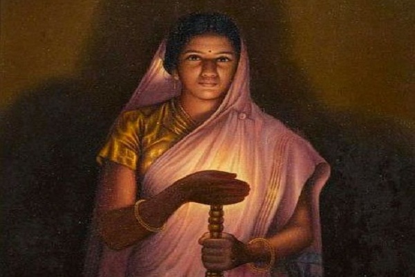Why cant we see the wife of Raja Ravi Varma in his paintings?