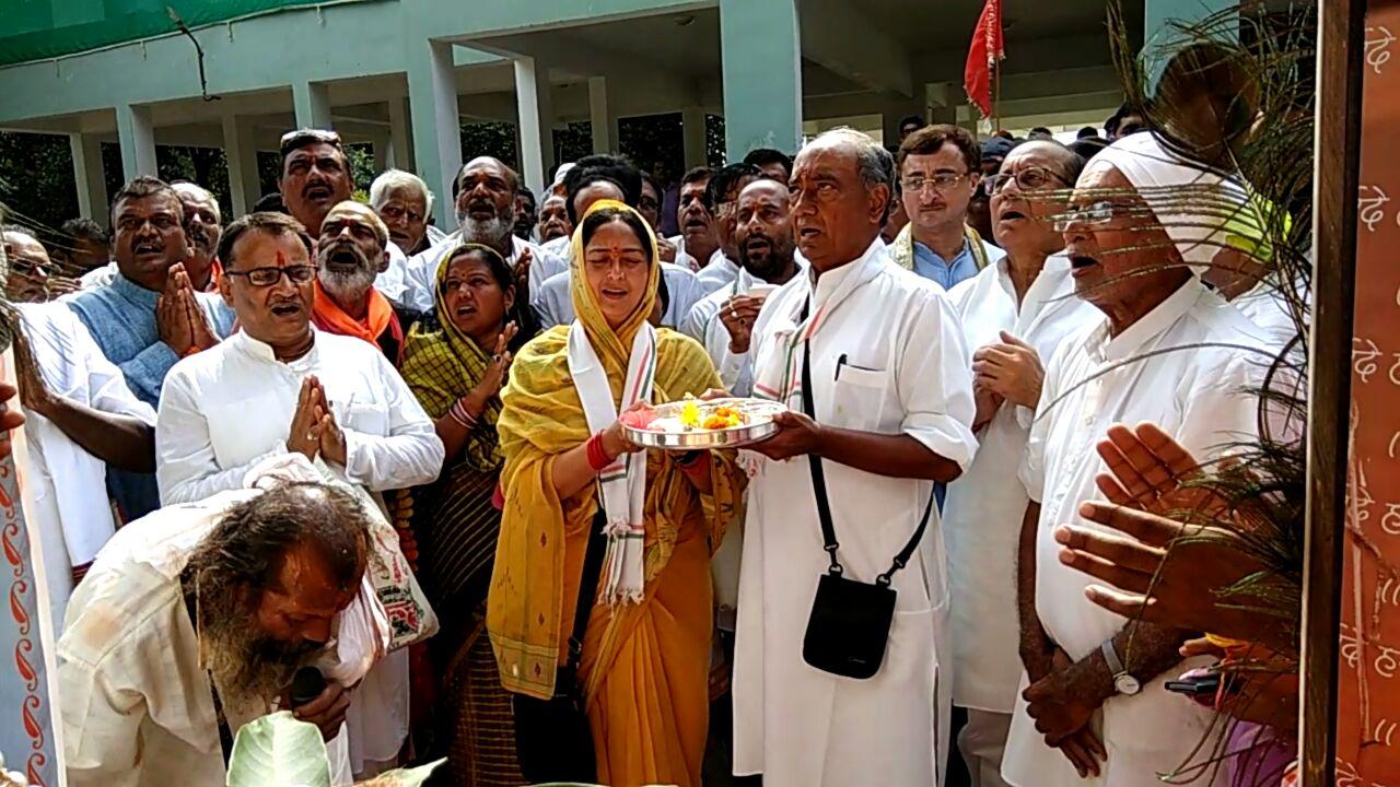 Narmada Parikrama : Former legislator expelled from BJP welcomed Diggy