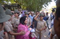 lady teacher made ruckus during home minister visit in Jodhpur