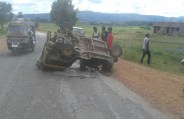 Auto overturned