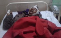 Injured Young man in hospital