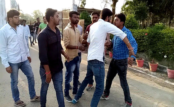 Fight in Gandhinagar Police station