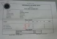 Mark sheet of UOK
