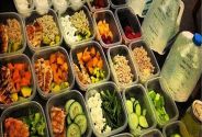 Tasty fitness diets tasting in Healthy Cafe with Gym