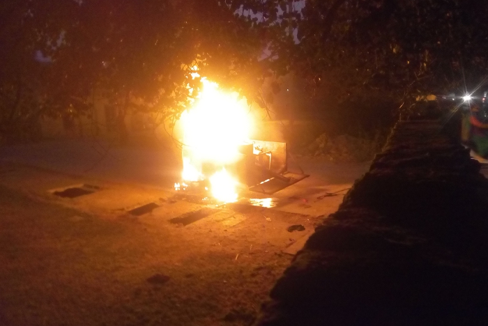 Fire in Fogging Machine