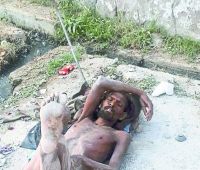 mentally disturb person at ashok nagar udaipur