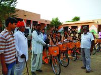 Bicycles distributed to girl students in government schools