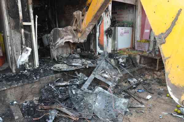 fire in the bob ATM chamber in Manasar intersection