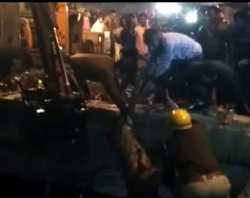 man falling down in sewer watch live video