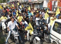 Here too the protest against the Padmavati film
