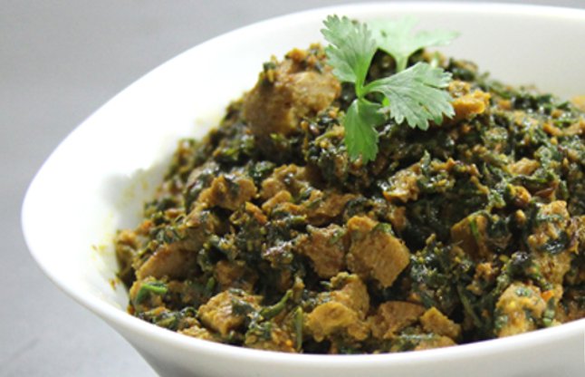 palak soya bhurji