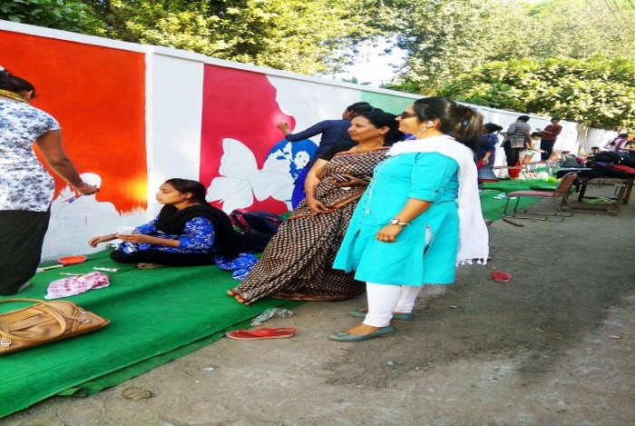 Re-Creation kota Campaign, Street Art Festival, Mukundra Hills Tiger Reserve, State College, Student, Painting, Hilly, Jungle, Wildlife, Tiger, Rural Environment, Beti Bachao, Sanitation campaign, Kota, Kota Patrika, Kota Patrika News, Rajasthan Patrika, Maharaja Bhim Singh Hospital, State high school