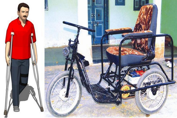 Battery Operated Tricycle for Physical Handicapped