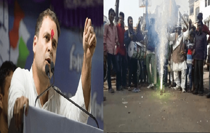 राहुल गांधी काशी में जश्न