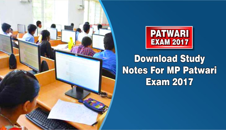 Download Study Notes For MP Patwari Exam 2017