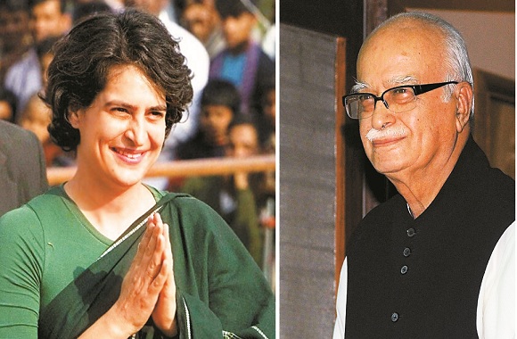 BJP,Congress,Priyanka Gandhi,Gujarat elections,LK Advani,Gadar Gujarat ka
