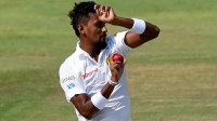 Sri Lankan players again wearing mask Lakmal vomits in the field
