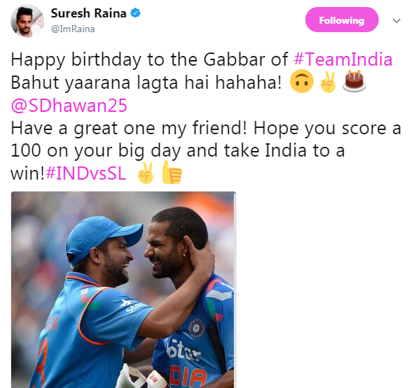 happy birthday shikhar dhawan indian cricketers wish dhawan