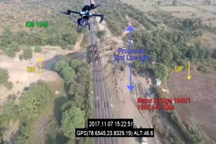 Drone Deployed in Security of Indian Railway, Railway Security in India, Railway Protection Force, West Central Railway, Kota Railway Division, Kota Junction, National Train Enquiry System, Indian Railways, IRCTC, Rajasthan Patrika Kota, Kota Rajasthan Patrika