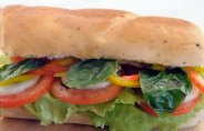 Honey mustard and vegetable sandwich