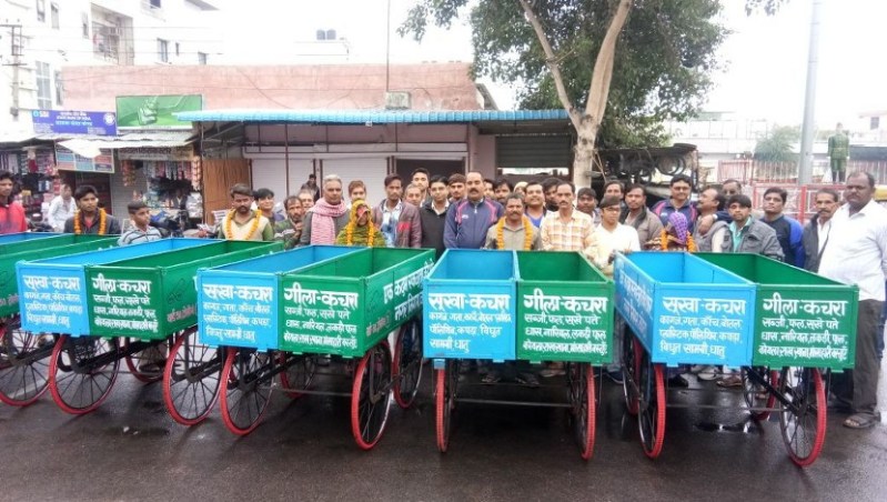 Municipal Corporation, special design jamming, Swachh Bharat Mission, Ward no. 50, Garbage collection, Dry waste, Subhash Circle quota, Garbage system, Environment, Funk, Air infections, Hazard, Transportation, Cycle rickshaw, SLRM project, Kota, Kota Patrika, Kota Patrika News, Rajasthan Patrika