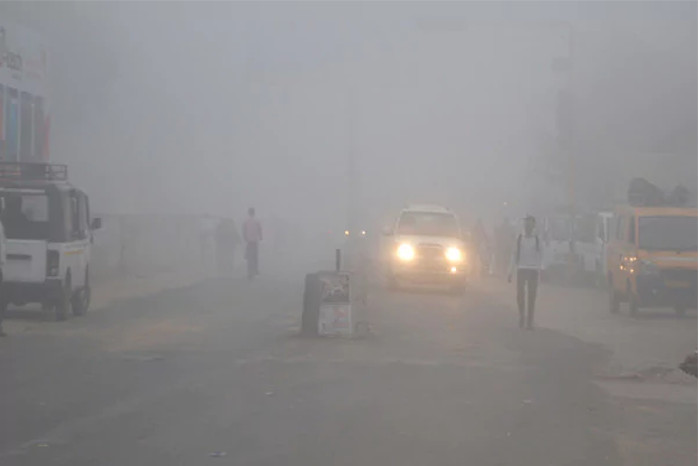  Clouds and Fog increse the cold in Jaipur Cold wind in Rajasthan Weather news