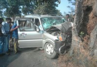 Scorpio collided with tree
