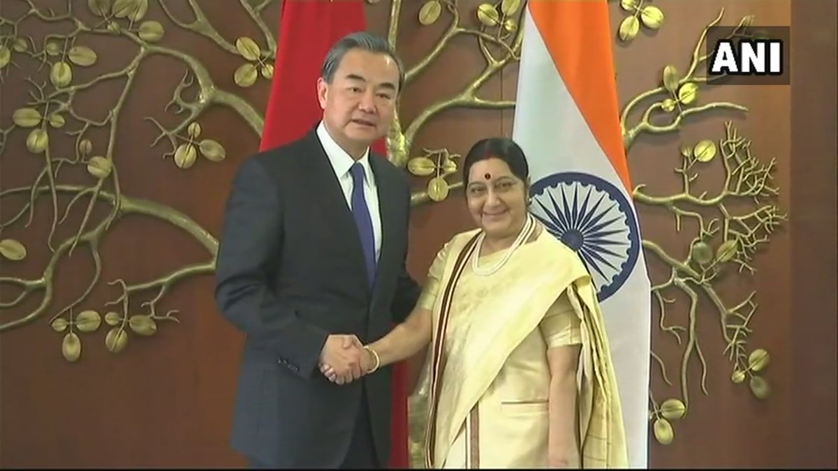Sushma swaraj meet Chinese Foreign Minister