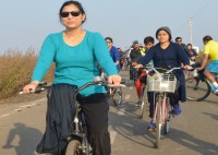 Environmental protection message extracted cycle rally