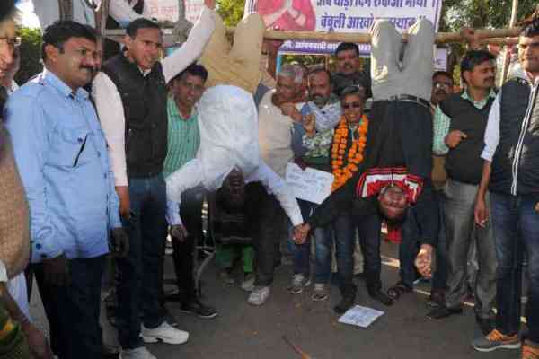 government teachers protest in jodhpur