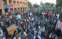 Rage gathering ,Employees protest, barmer Collectorate 