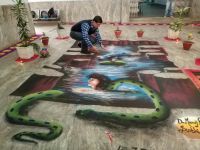 Medical students paint the full creativity in the campus