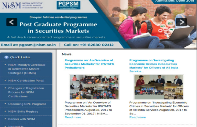 nism mumbai, pgpsm nism mumbai, management diploma in security, pg diploma in security management,