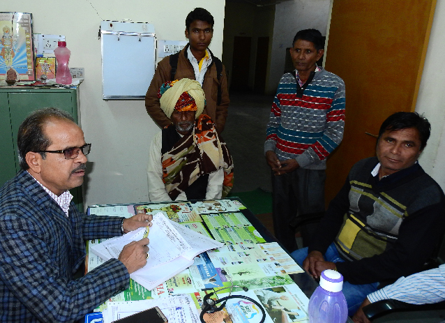 Patients suffering from treatment in district hospital