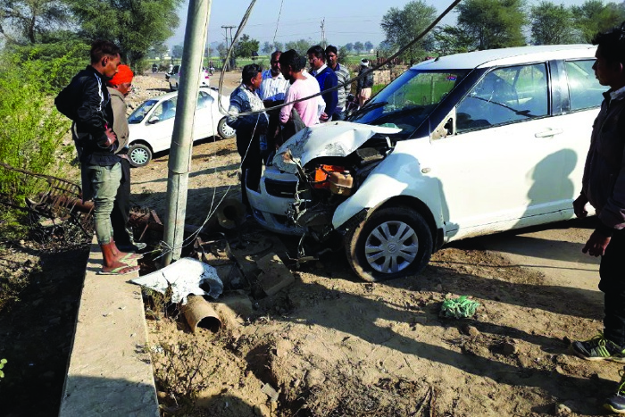 car accident in mirjewala