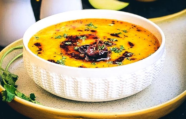 Arhar dal with kacha aam