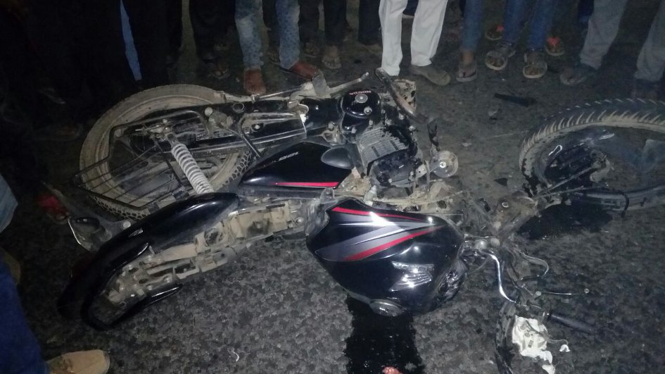 Incident, truck collision, death of bike rider, clutter, resentment, shivpuri news, shivpuri news in hindi, mp news