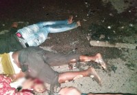 Injured young man after accident