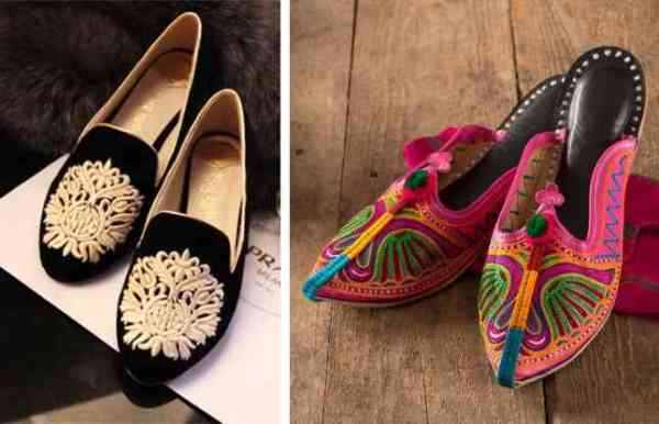 Embroidered slippers