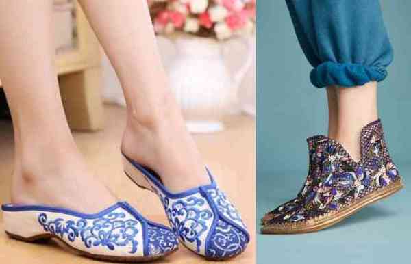 Embroidered slippers