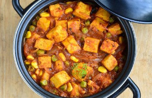 sweet corn paneer curry