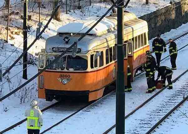 trolley collison in boston