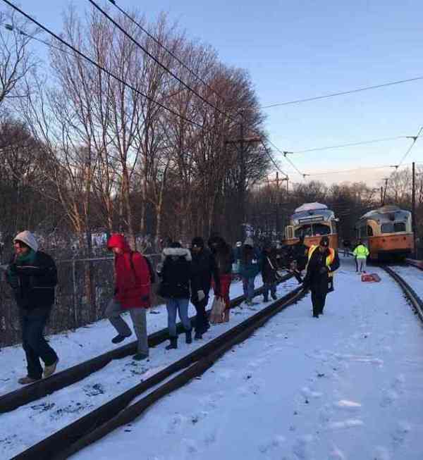 trolley collison in boston