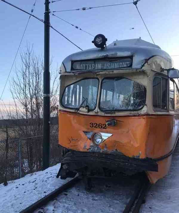 trolley collison in boston