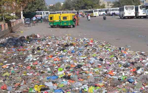 bad condition of central bus stand alwar