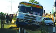 Roadways bus crushes 8-year-old boy died in Deedwana of nagaur