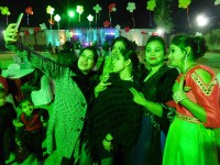 Festively celebrating the New Year reception