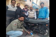 filing water in bike