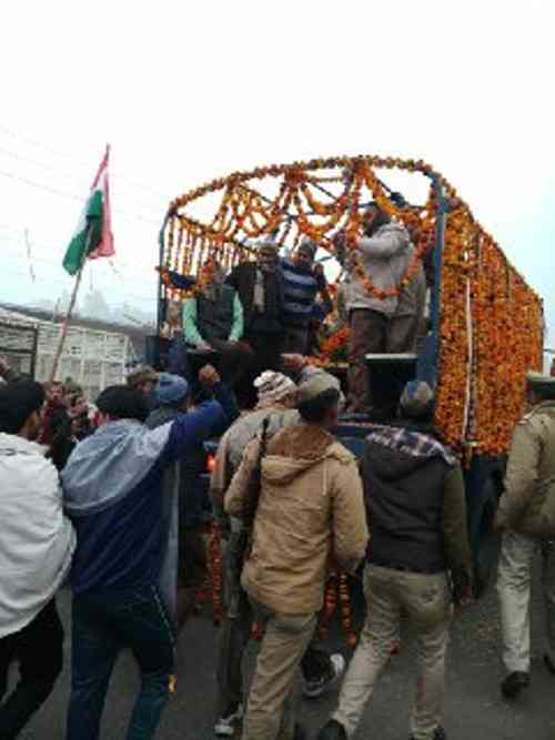 funeral procession of constable Ankit Tomar