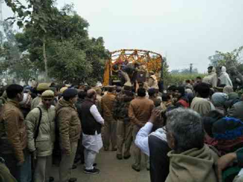 funeral procession of constable Ankit Tomar
